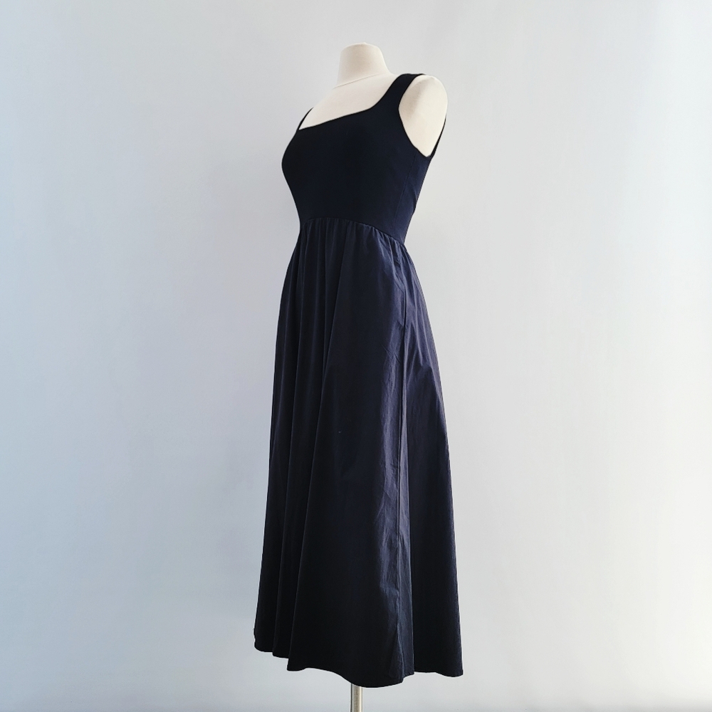 All Row Lucinda Black Midi Market Dress Size Small Minimalist Preppy Neutral - Picture 13 of 15
